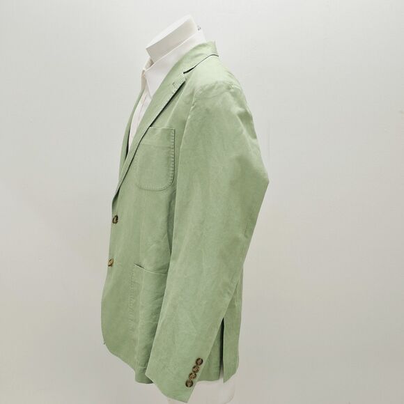 Peter Millar Sport Coat Jacket Men’s XL Blazer Green 2 Button Linen Preppy - Picture 5 of 13